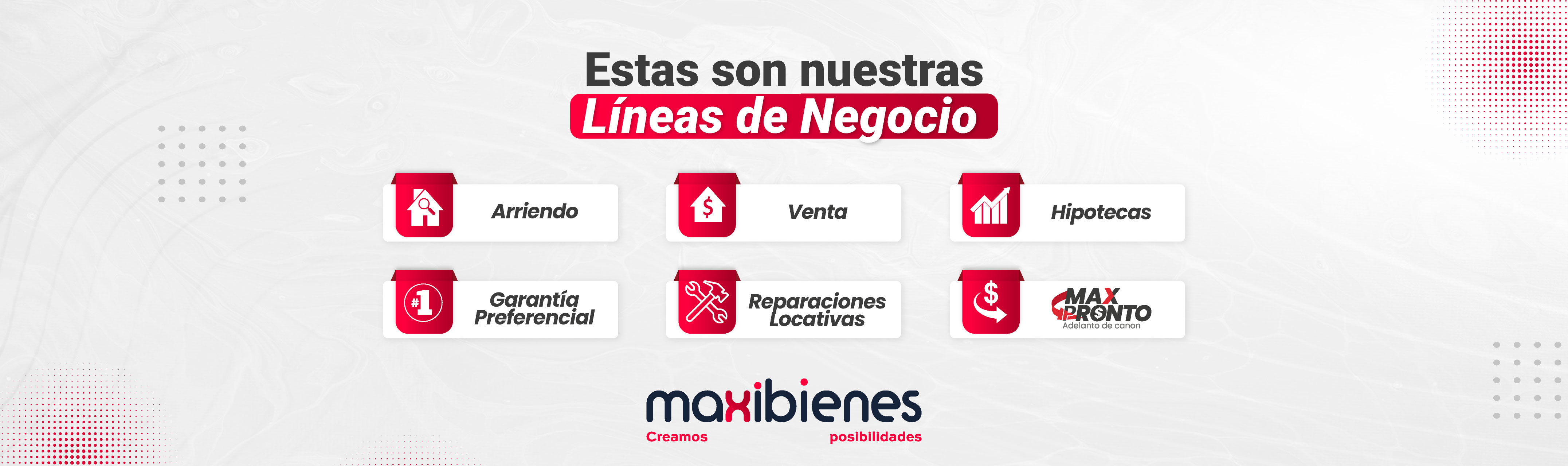 imagen del slide de presentacion de la pagina de Maxibienes